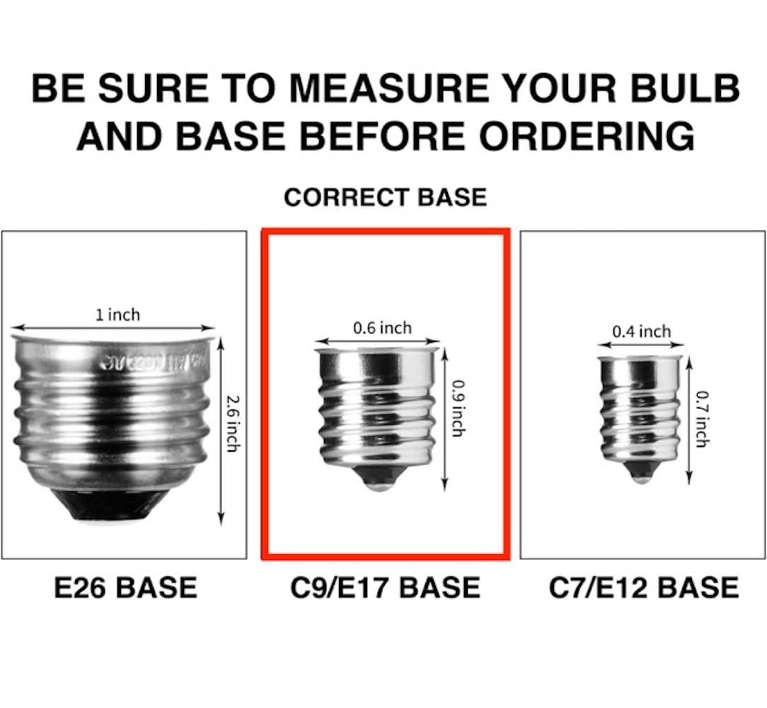 25 Pack Pure White C9 LED Replacement Bulbs Faceted Pure White LED Christmas Light Bulb 2 SMD LEDs in Each Bulb Fits E17 Socket Commercial Grade