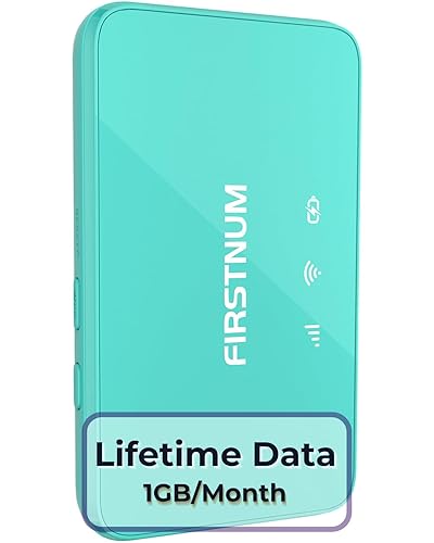 FIRSTNUM M6 Mobile Hotspot, Portable WiFi Hotspot for Travel in 160+ Countries, No SIM Card Required Hotspot No Contract, Connect Up to 10 Devices