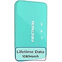 FIRSTNUM M6 Mobile Hotspot, Portable WiFi Hotspot for Travel in 160+ Countries, No SIM Card Required Hotspot No Contract, Connect Up to 10 Devices