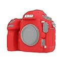 STSEETOP Camera Case for Nikon D850 - Silicone Protective DSLR Skin Cover, Detachable Cage, Shockproof, Dustproof (Red)
