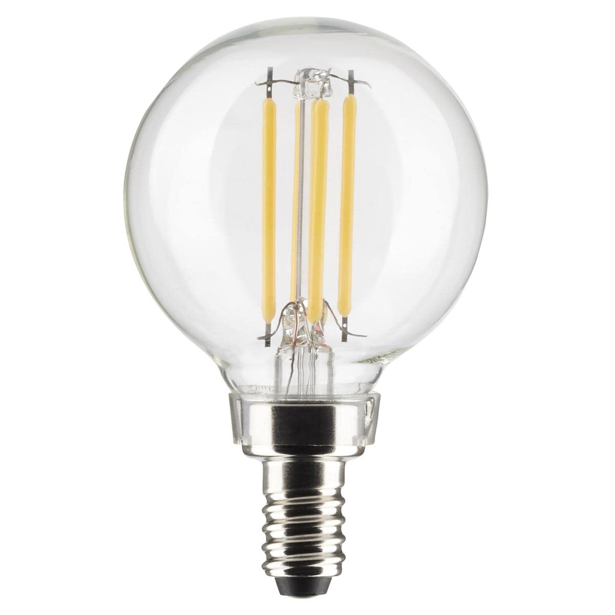 Satco S21210, B11 LED Light Bulb, E12 Base, 3000K, Clear, Replacement Bulb