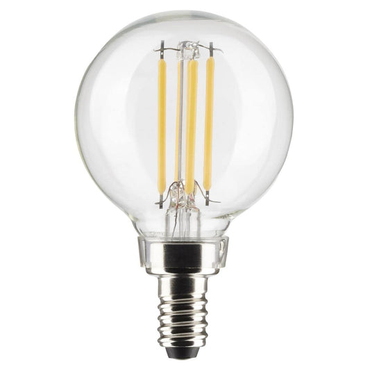 Satco S21210, B11 LED Light Bulb, E12 Base, 3000K, Clear, Replacement Bulb