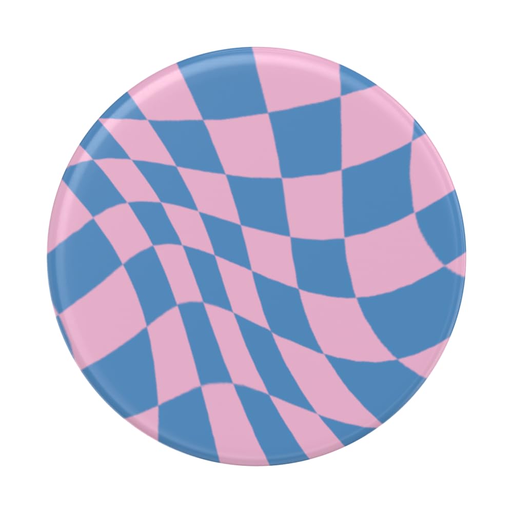 PopSockets Adhesive Phone Grip, Holder, Phone Stand, Checkered - Wavy Checker