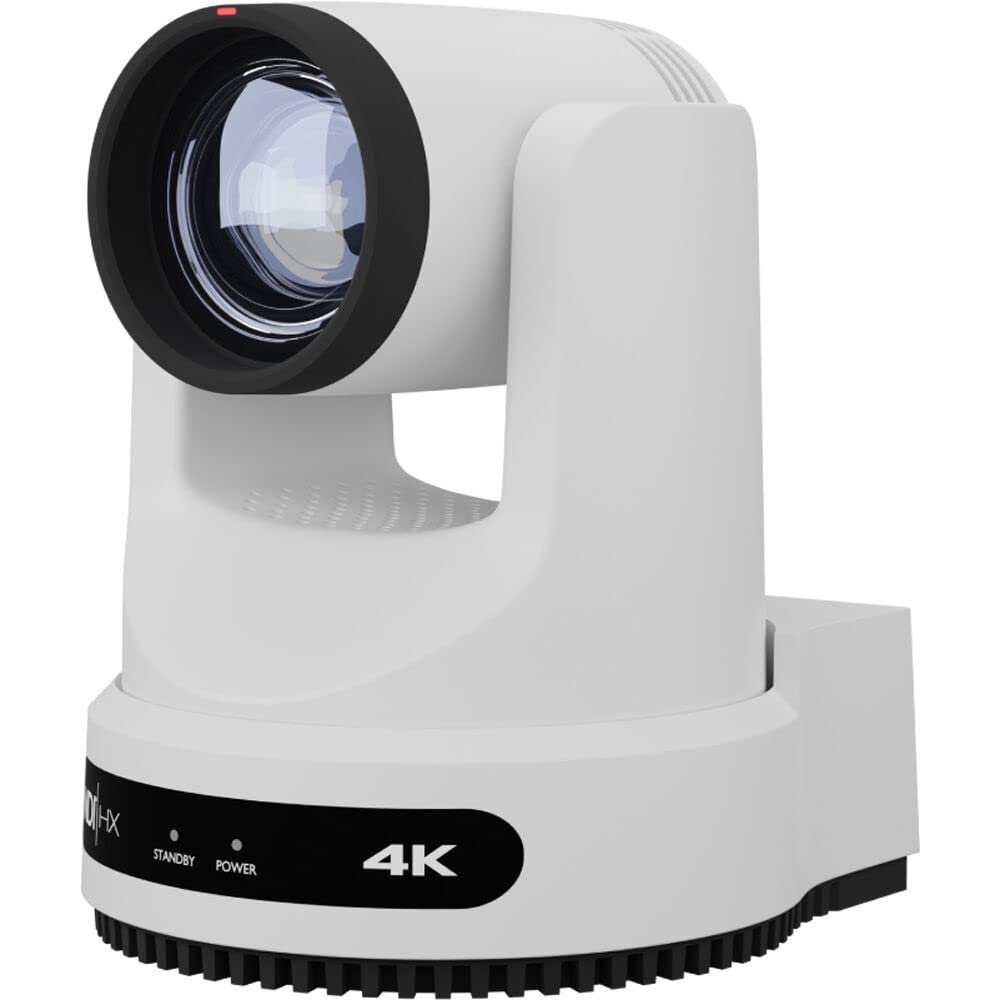 PTZOptics Move 4K SDI/HDMI/USB/IP PTZ Camera with 12x Optical Zoom (White) (PT12X-4K-WH-G3) + Lens Cleaning Kit + HDMI Cable + Ethernet Cable + Color