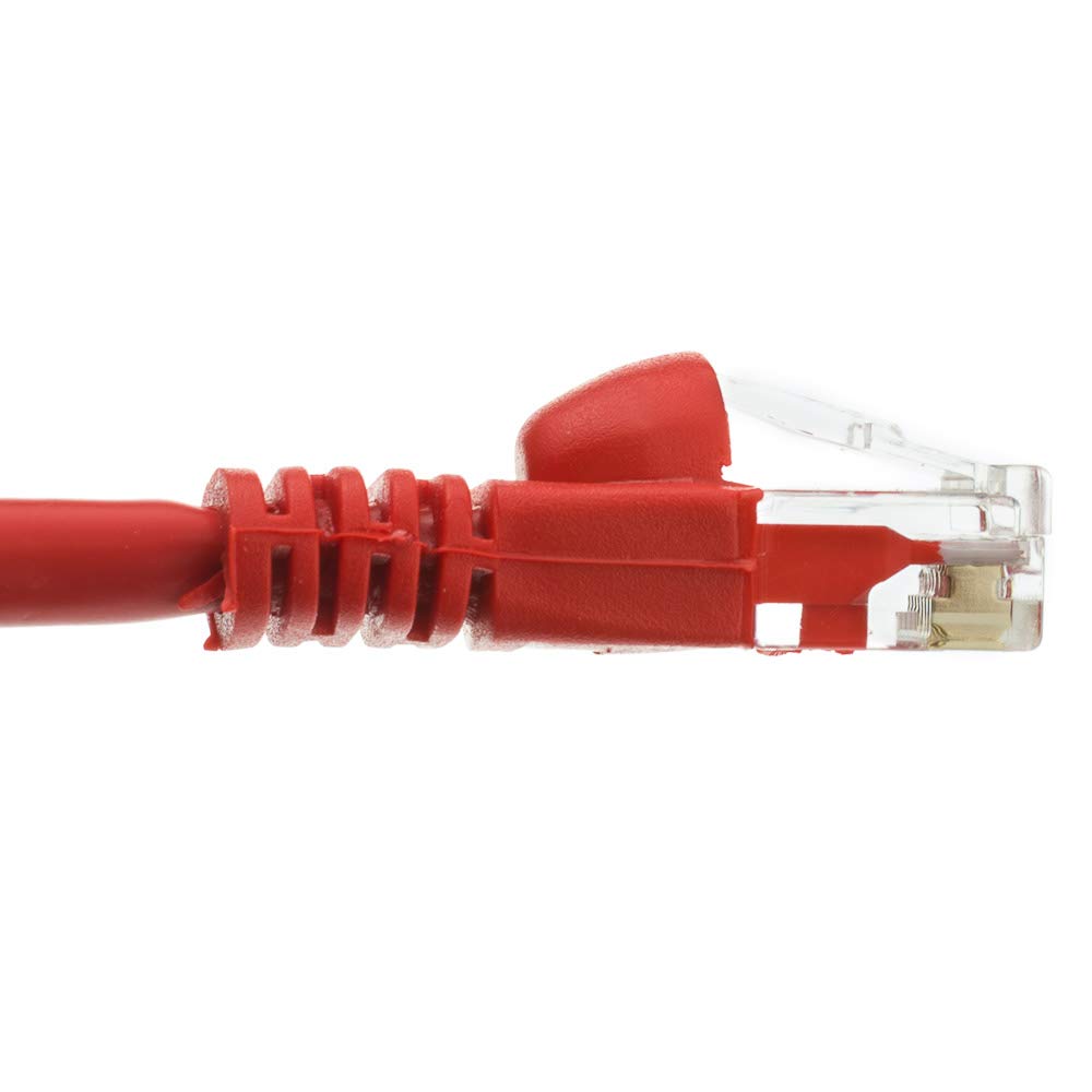 CableWholesale Cat6a UTP Ethernet Cable, 10 Gigabit, 500MHz, 50 ft, Red