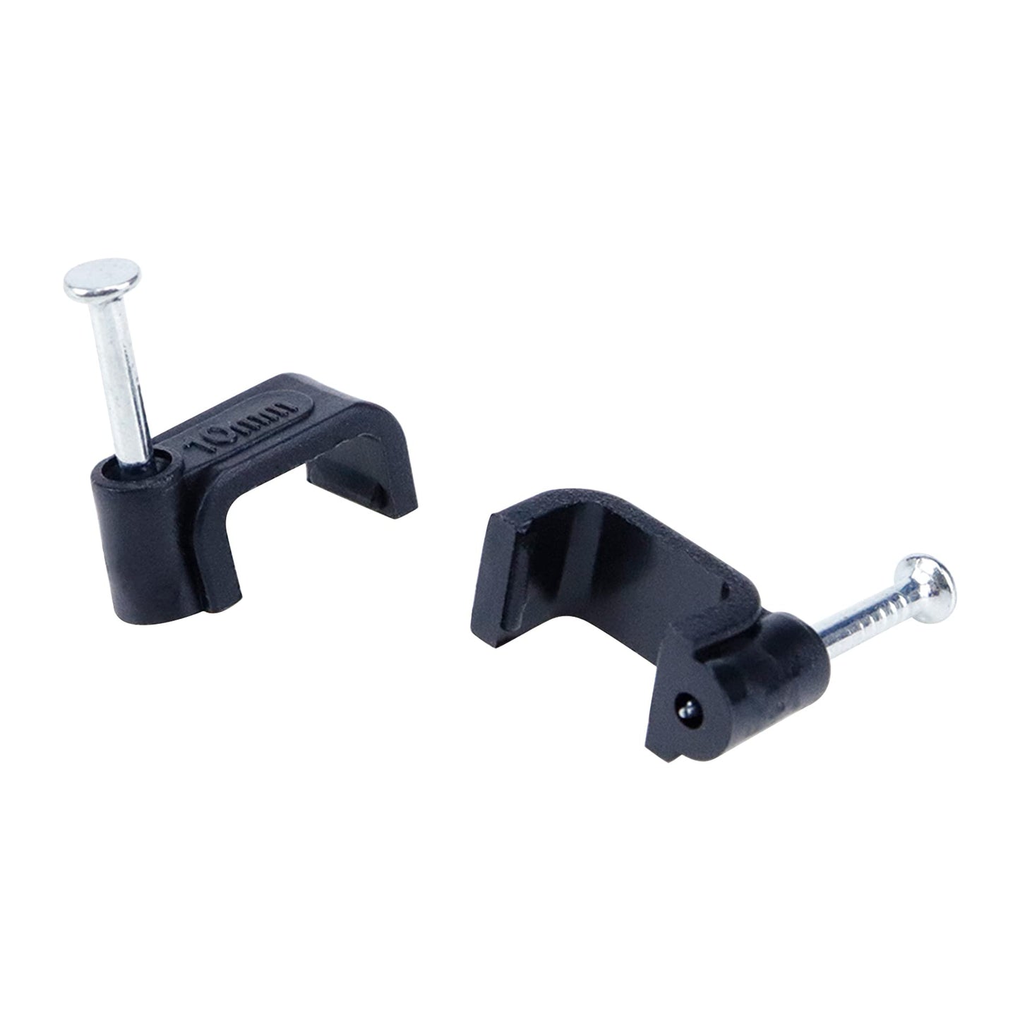 T Tulead Cable Wire Clips Coax Fasteners Pin Cable Stables 10mm Black Nail Wire Holoder Pack of 200