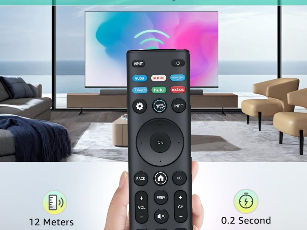 for VIZIO-Smart-TV-Remote-Replacement,Universal Control XRT140 for VIZIO All LED LCD HD 4K UHD HDR Smart TVs 1-Year Warranty