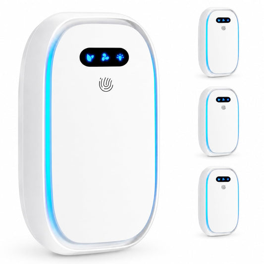 Plug In Air Purifier 4 Pack, Negative Ion Air Ionizers for Home, Quiet Filterless Air Freshener Plug In and Odor Eliminator for Bedroom, Bathroom