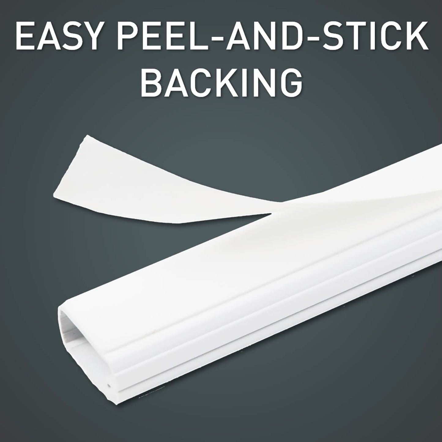 Legrand Wiremold C310 Cordmate III 10 Foot 11 Piece Cord Cover Kit, Organizer for Wall, Holds Up to 5 Cords or Cables, 45"L x 1.5"W, White (1 Pack)