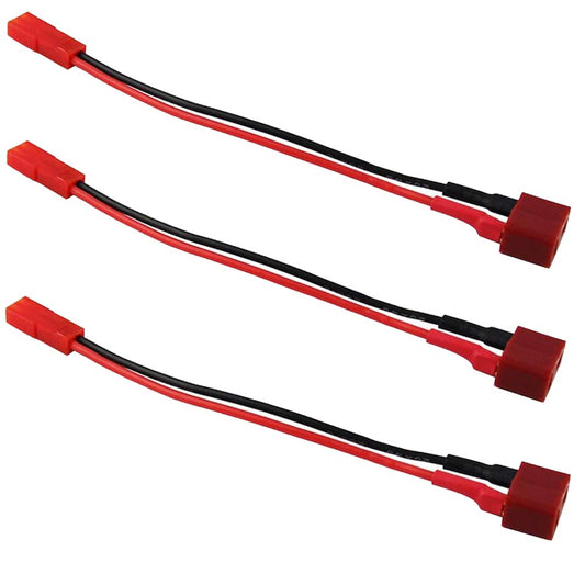 Yiqigou 3pcs Deans T Male Female Plug Connector to JST Male Female Plug Connector Adapter Cable Wire Lead with 10cm 20AWG Wire (Deans Female to jst