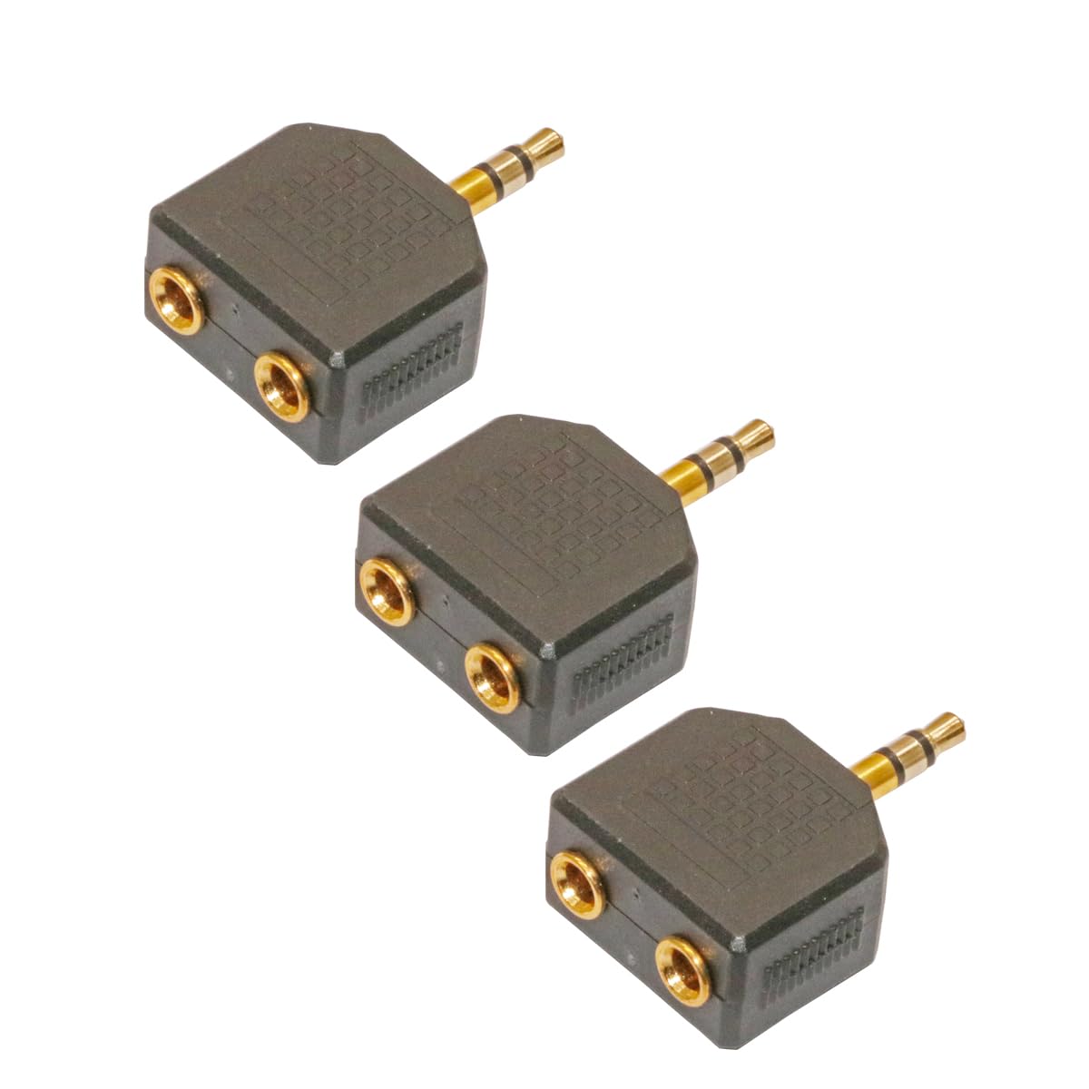 ZJKJHJY 3.5mm Audio Splitter Adapter, 1/8 inch Male to 2X Female Y-Connector, 3-Pack