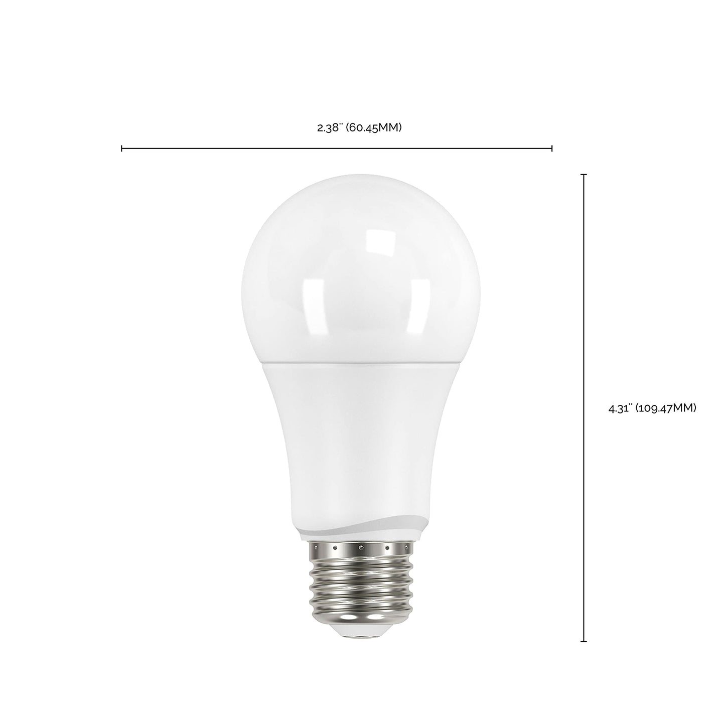 Satco S29558, A19 LED Light Bulbs, 60W Replacement, 4000K, 4-Pack, LED Lamp