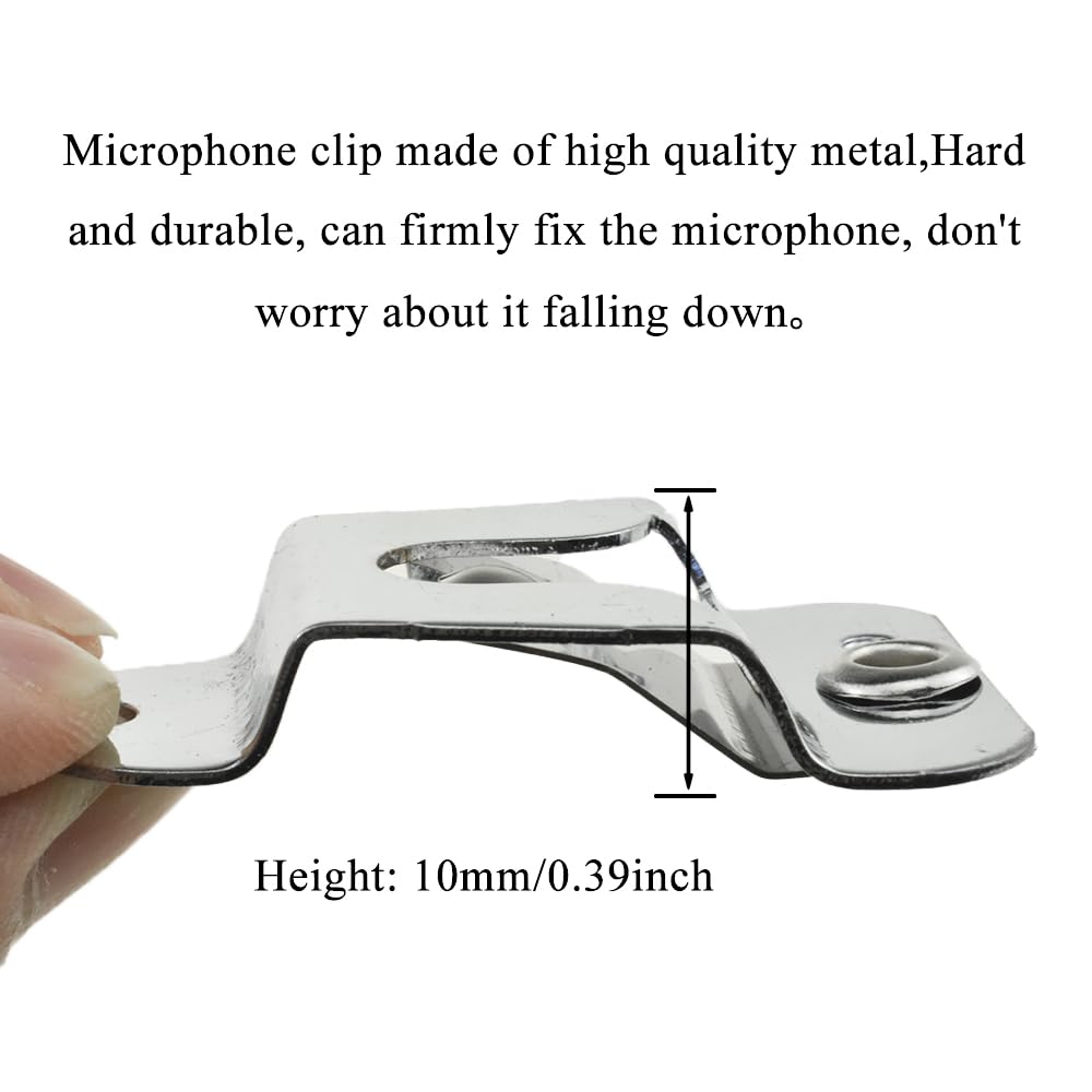 Acoeitl Microphone Clip Hook Mic CB Mic Hanger Clip Microphone Holder Clip with Screw Compatible Radio GM3188 SM50 SM120 GM950E GM338 GM95I GM3688
