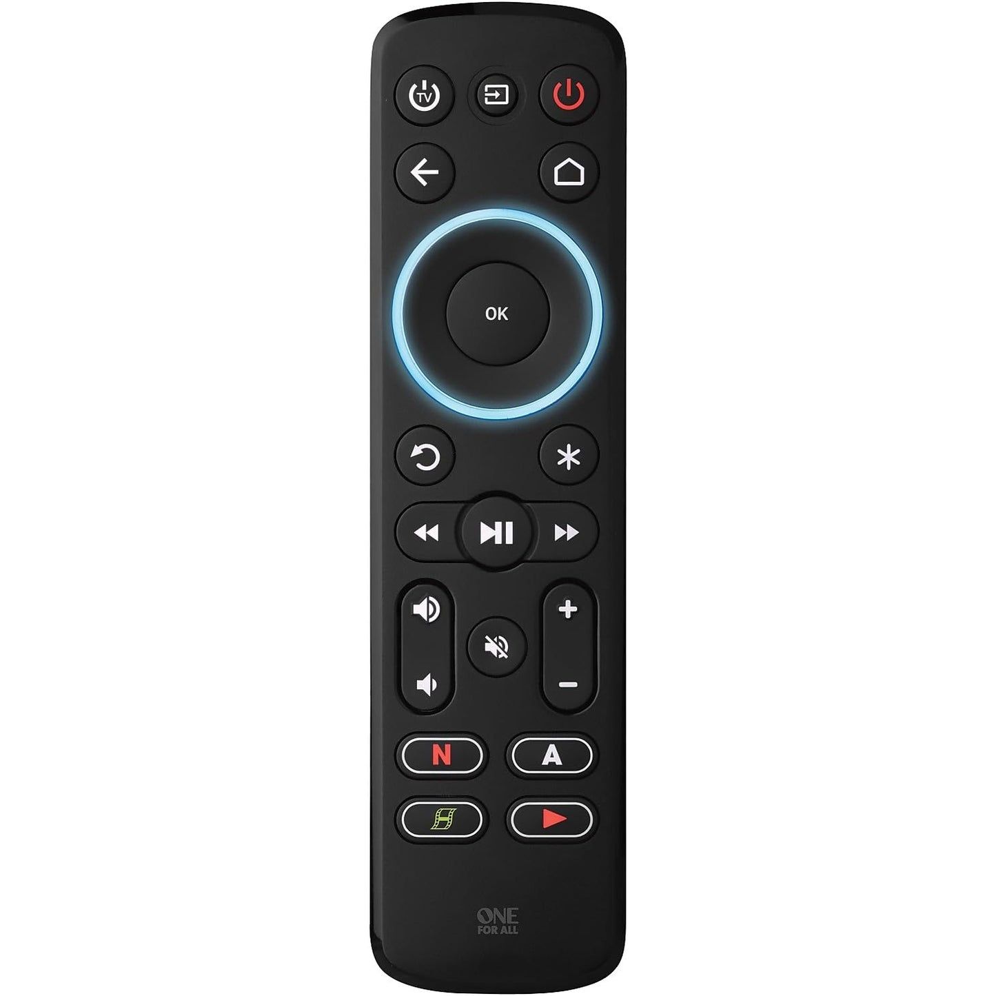 One For All Streamer Remote (New, in Retail Packaging) - Controls up to 3 Devices - (IR) - Control Your Streamer Box, TV and Sound bar - Learning