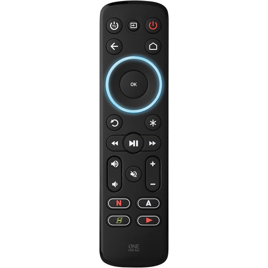 One For All Streamer Remote (New, in Retail Packaging) - Controls up to 3 Devices - (IR) - Control Your Streamer Box, TV and Sound bar - Learning