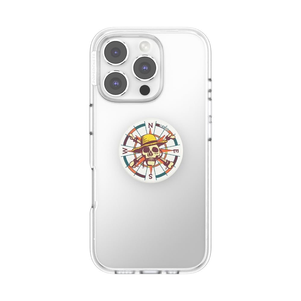 PopSockets PopTop, Adhesive Phone Grip with Swappable Top, One Piece - The Straw Hat Pirates