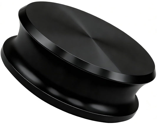 Pancosmy Black Record Weight Stabilizer 11oz Low Profile Design Vinyl LP Disc Turntable Weight Clamps for Record Player with Soft Base Pad