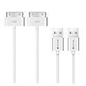 Spater iPhone 4s Cable, 30-Pin USB Sync and Charging Data Cable for iPhone 4/4S/3G/3GS, iPad 1/2/3, and iPod (5'/1.5 Meter) - Pack of 2