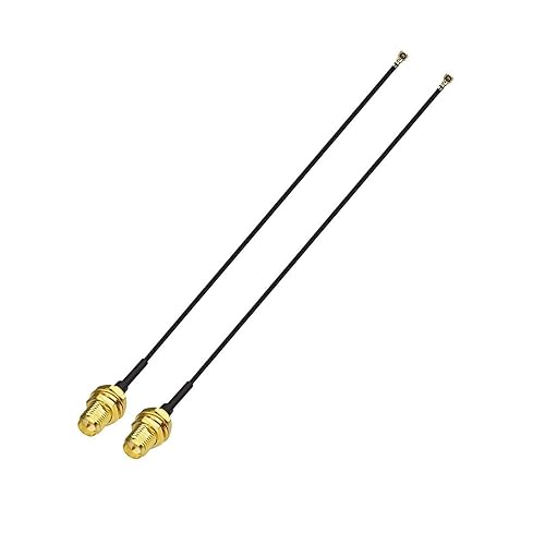Superbat Mini PCI-4 to RP-SMA Pigtail (6inch 2-Pack) RP-SMA Bulkhead Cable for M.2 NGFF Interface Mini PCIe Cards WiFi Bluetooth Antenna Extension
