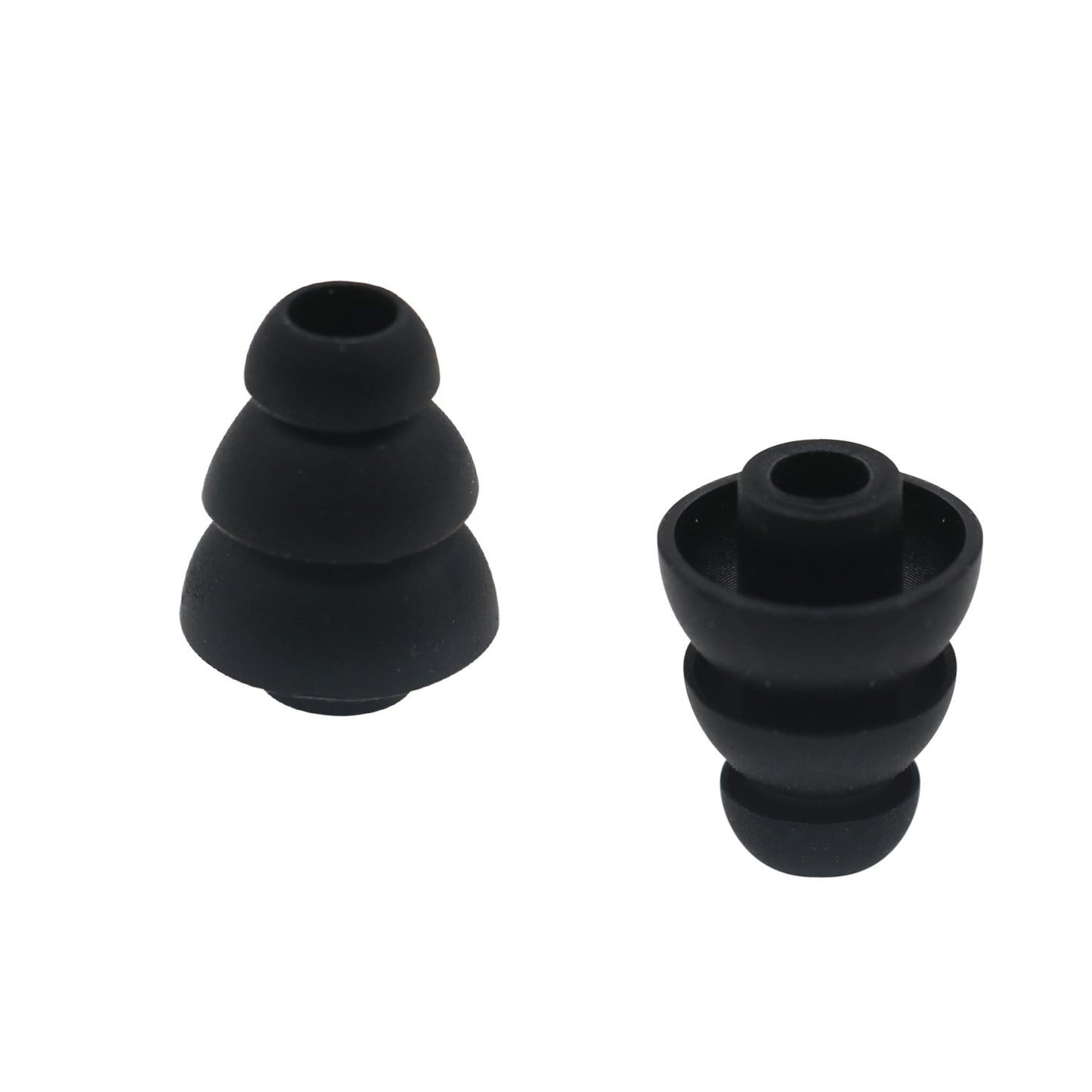 ALXCD Triple Flange Ear Tip, 6 Pairs S/M/L Size Triple Three Flange Noise Isolation Silicone Earbuds Tips with 4mm Connector Hole, Fit for Most in Ear
