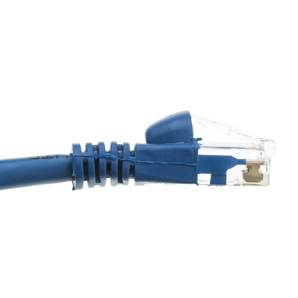 CableWholesale Cat5e UTP Ethernet Cable, Snagless Boot, PoE, 75 ft, Blue