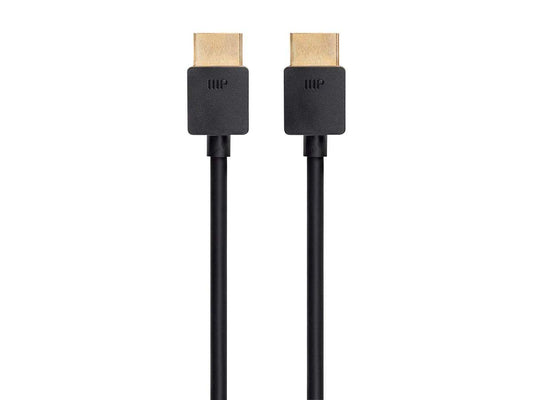 Monoprice 8K Ultra High Speed Slim HDMI Cable - HDMI 2.1, 8K@60Hz, 4K@120Hz, 48Gbps, HDR, VRR, 2ft, Black