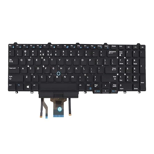Abakoo New Keyboard Replacement for Latitude E5550 E5570 E5580 E5590 E5591 Precision 3510 M3510 7510 M7510 7710 M7710 US Backlit Keyboard SG-63310-XUA