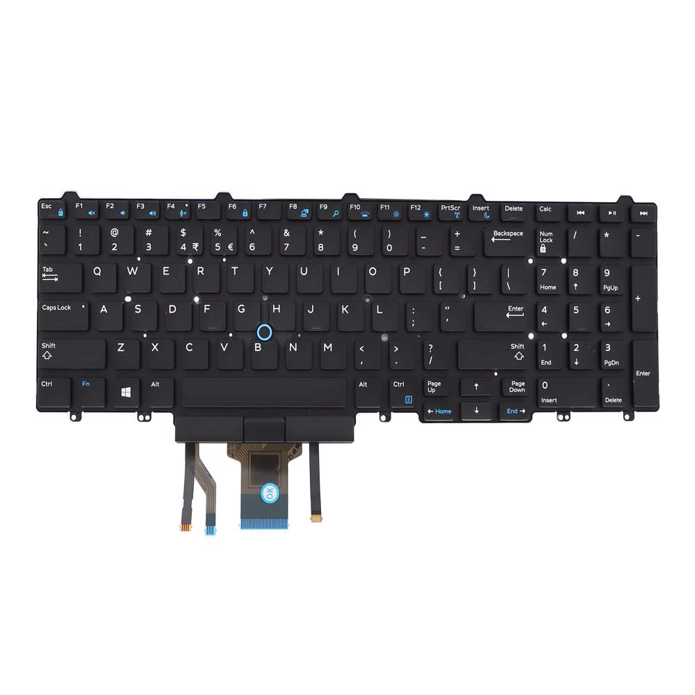 Abakoo New Keyboard Replacement for Latitude E5550 E5570 E5580 E5590 E5591 Precision 3510 M3510 7510 M7510 7710 M7710 US Backlit Keyboard SG-63310-XUA