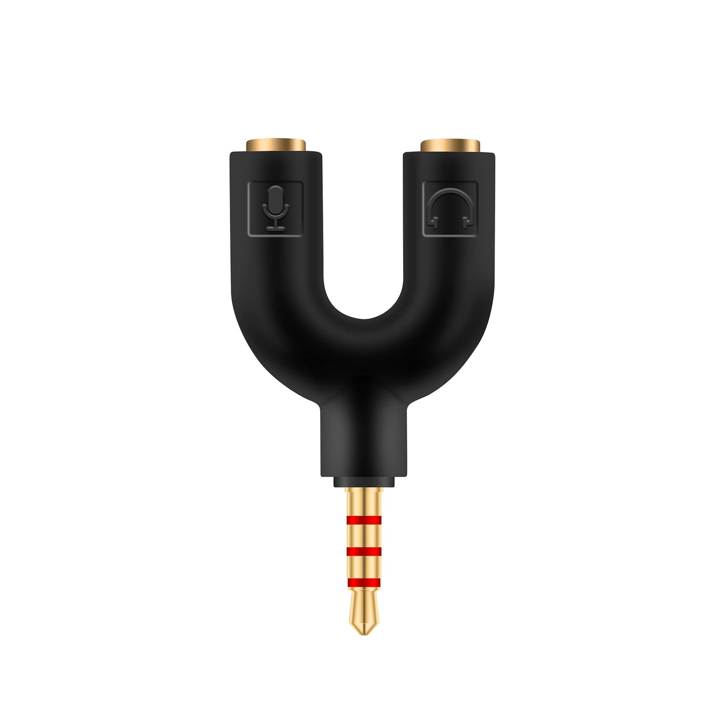 HIEbee 2 in 1 3.5mm Headphone Splitter Adapter (Microphone + Audio) Female to Male&Male to Female Stereo Jack Y Cable Compatible for PS4,PS5,Nintendo