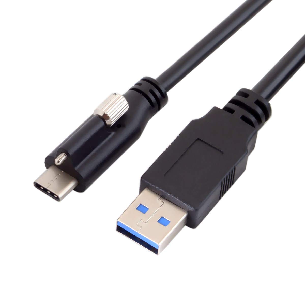 cablecc USB 3.1 Type-C Locking Connector to Standard USB3.0 Data Cable 1.2m with Panel Mount Screw