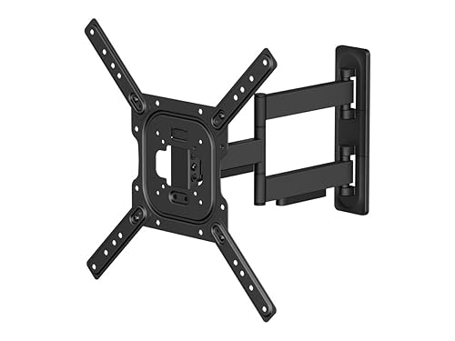 Monoprice Full Motion Single-Stud TV Wall Mount Bracket For 23" To 60" TVs up to 77lbs, Max VESA 400x400, Works with Concrete, Brick, and Wooden Studs
