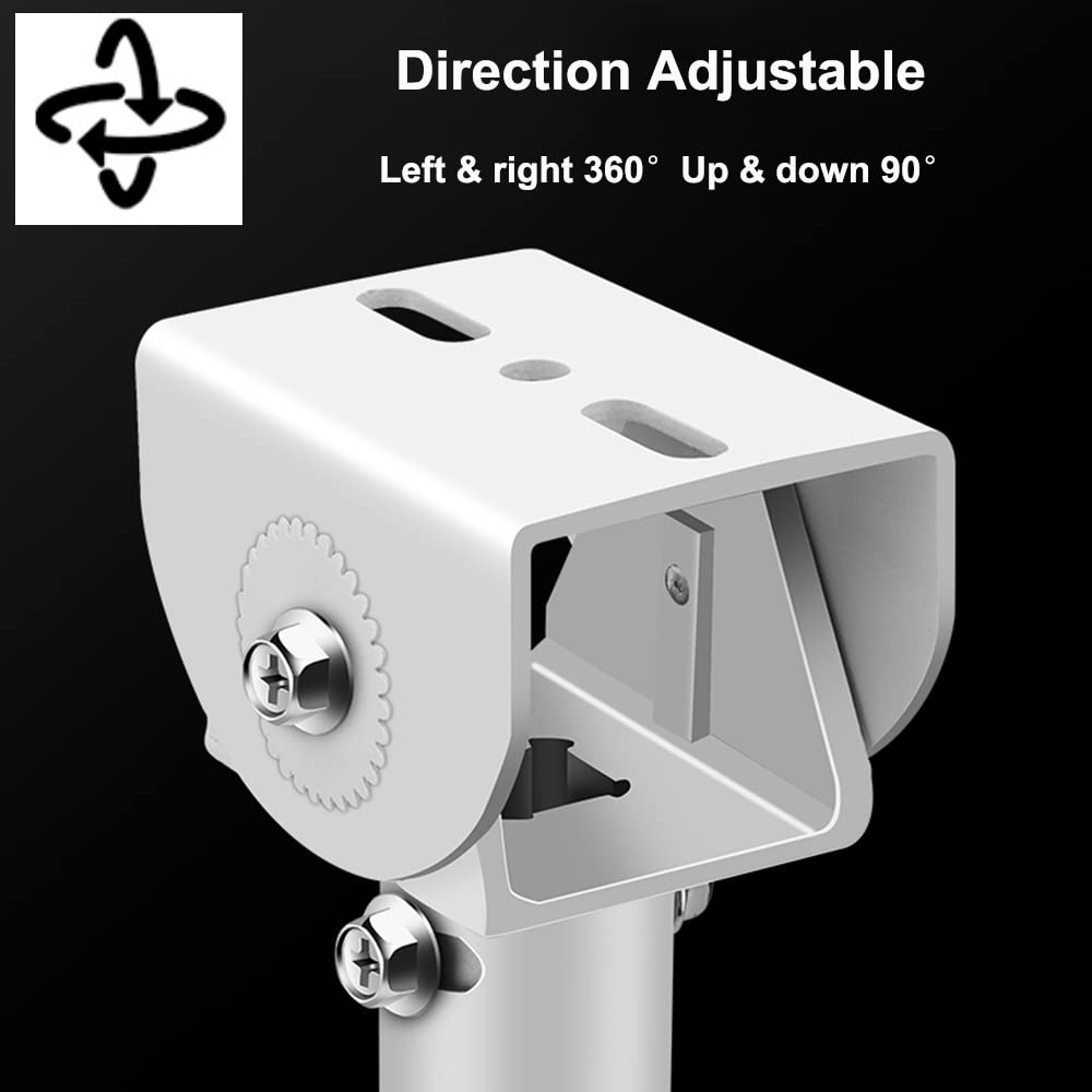 V-Fiabilidad J-Shaped Security Camera Mounting Bracket Extender Pole,30-60cm Adjustable Ceiling Mount Bracket for CCTV Surveillance Camera