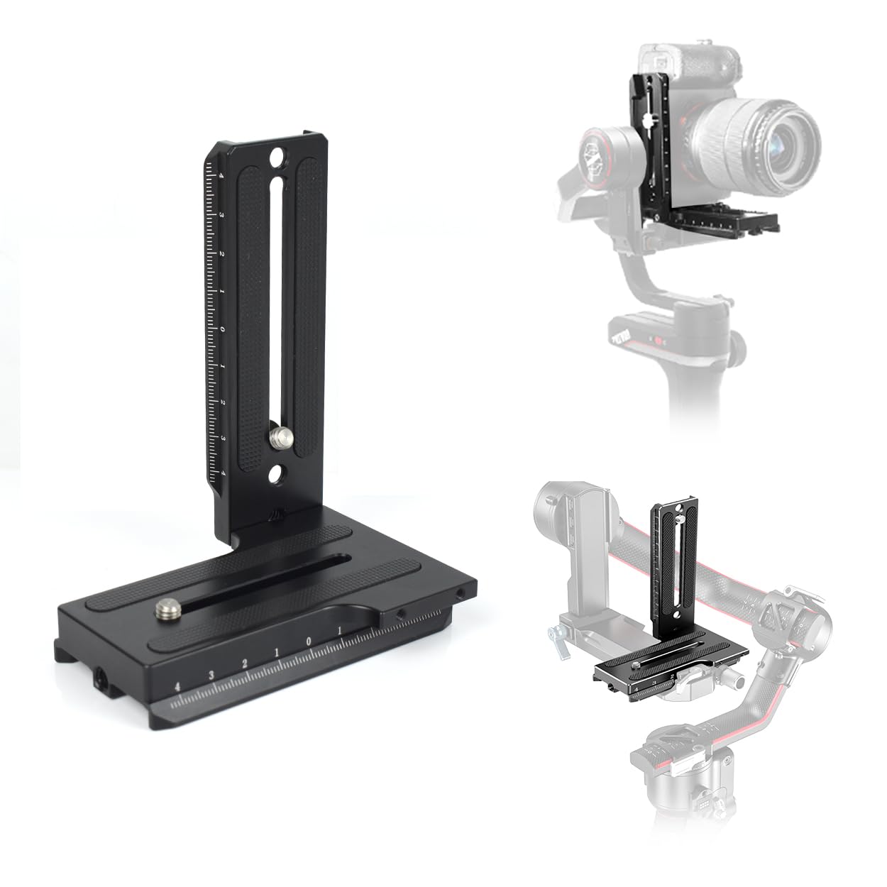 Akeipho L Bracket Vertical Mount Quick Release Plate for DJI Ronin RSC2 / RS2/ RS3 / S, Zhiyun Weebill S Gimbal, DSLR Camera, Tripod, Monopod