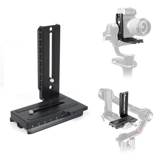 Akeipho L Bracket Vertical Mount Quick Release Plate for DJI Ronin RSC2 / RS2/ RS3 / S, Zhiyun Weebill S Gimbal, DSLR Camera, Tripod, Monopod