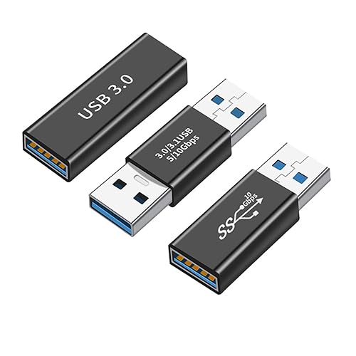 HIEbee 3kinds of USB 3.0 apters kit, USB 3.0 Female to Female and Male to Male and Female to Male, high Speed Convert Extension Coupler Connector…