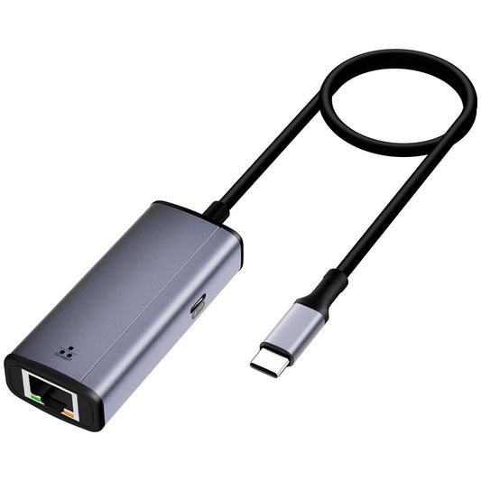 IVSHOWCO 2 in 1 USB-C to Ethernet Gigabit Adapter with 100W Charging Port, USB C to RJ45 Ethernet LAN Network Adapter Compatible with iPhone 15