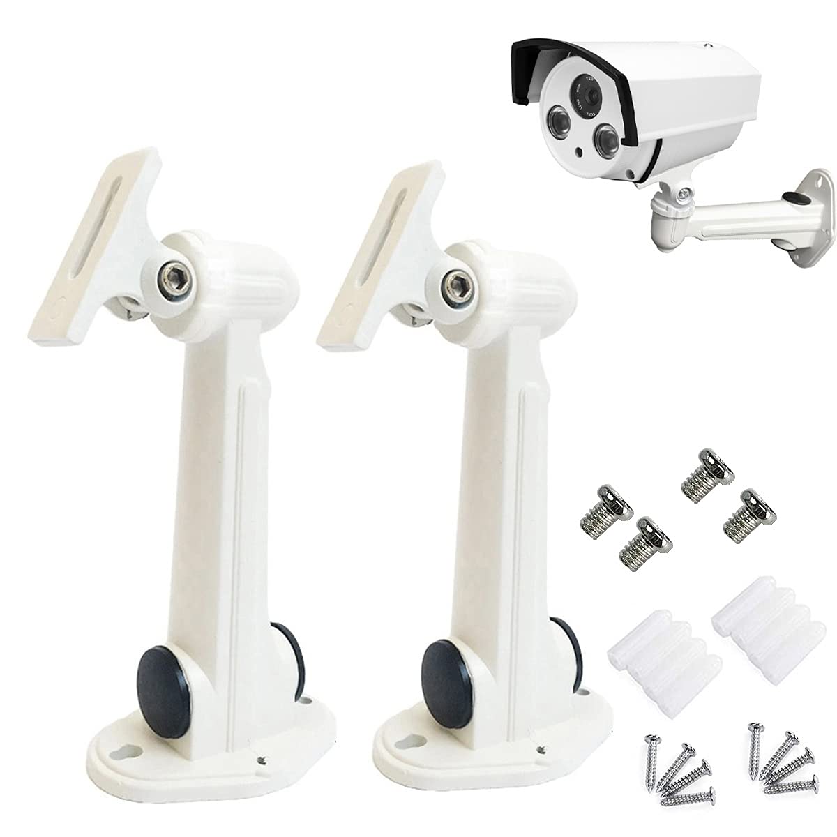 PCUORLEORS Universal CCTV Security Camera Mounting, IP Camera Bracket, Solar Panel Holder, Aluminum Alloy Indoor Outdoor Wall Ceiling Mount Holder