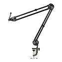 Knox Gear Professional Microphone Stand for Yeti and Snowball Microphones (Black, Steel, Basic/Functional, 5/8-inch Thread, Up to 5 lbs, 30-inch Arm)