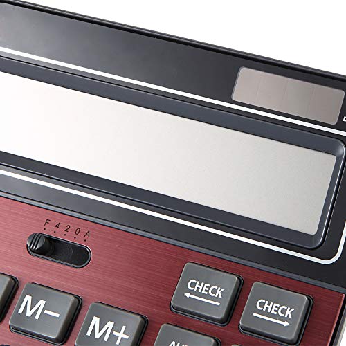 Meichoon Solar Battery Calculator Dual Power Large Standard Function Desktop Business Calculator with 14 Digit Large LCD Display Convenient for Office