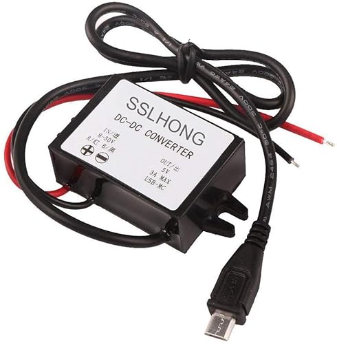 HOMREE Waterproof DC DC Power Converter 8-50V to 5V/3A Step Down Voltage Module 12V/24V/36V to 5V Power Supply with Micro USB Interface