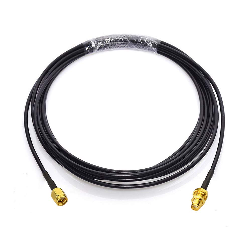 BINGFU SMA Male to SMA Female Bulkhead Mount RG174 Antenna Extension Cable 3m 10 feet (2-Pack) Compatible with 4G LTE Router Gateway Modem Mobile