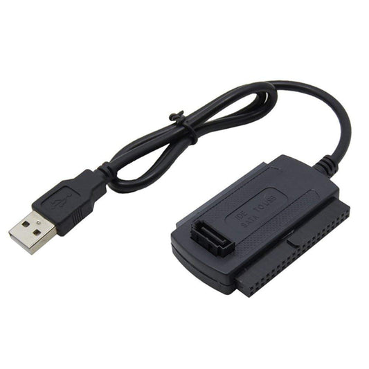 JINHEZO USB 2.0 to SATA + IDE (2.5 / 3.5 / 5.25") Cable Adapter,Black