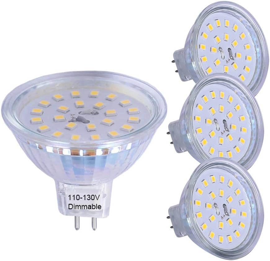 ukzboss mr16 led Bulb dimmable 120v 110V 5w 2700K Warm White Soft White Spot Light Equivalent to 50w Halogen Bulb for Tracking Light MR16 Fixture