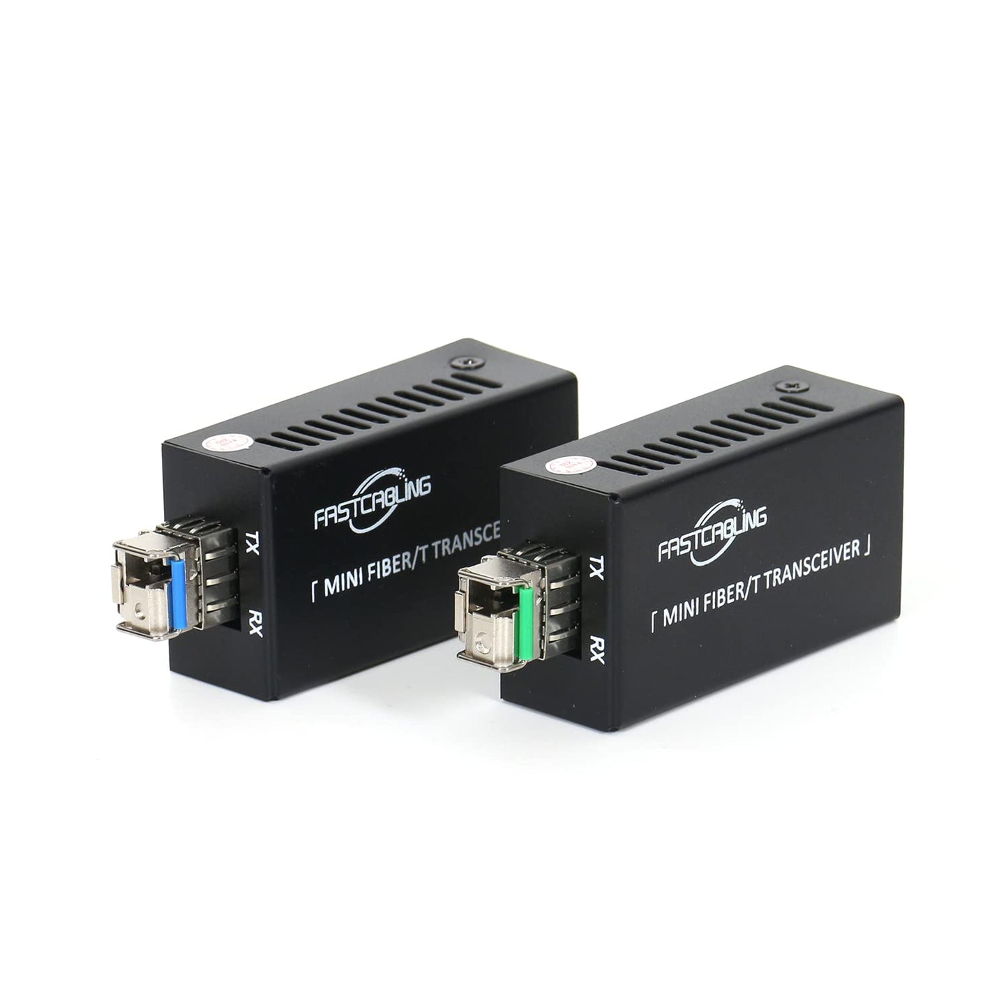 Gigabit Fiber to Ethernet Media Converter Kit, LC Single Mode, Up to 20km Fiber Opitc Network, Point-to-Point, Plug & Play, Complete Kit, Compact