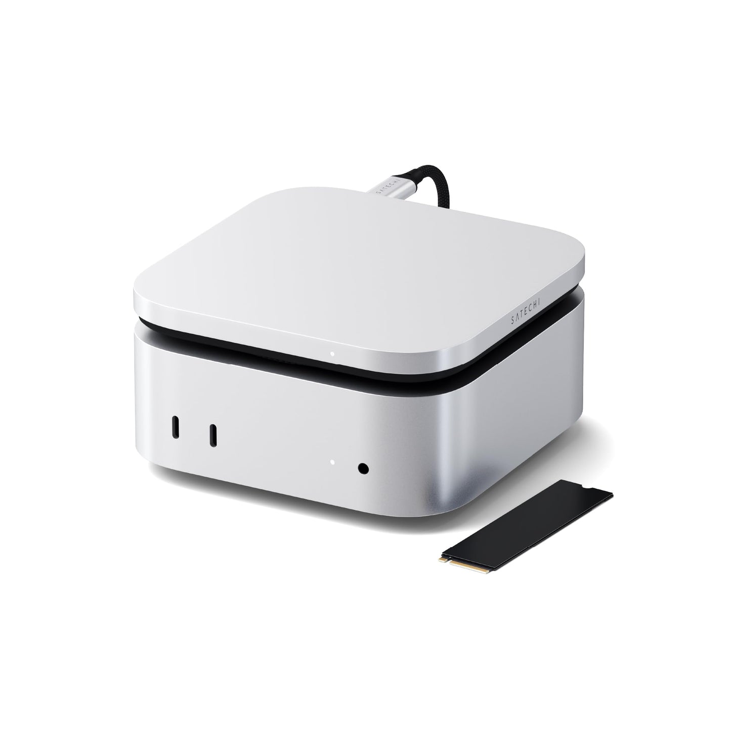 Satechi USB4 NVMe SSD Enclosure for Mac mini M4, M.2 NVMe SSD Enclosure with up to 40Gbps, up to 8TB, for Sizes 2280/2260/2242/2230mm, Compatible