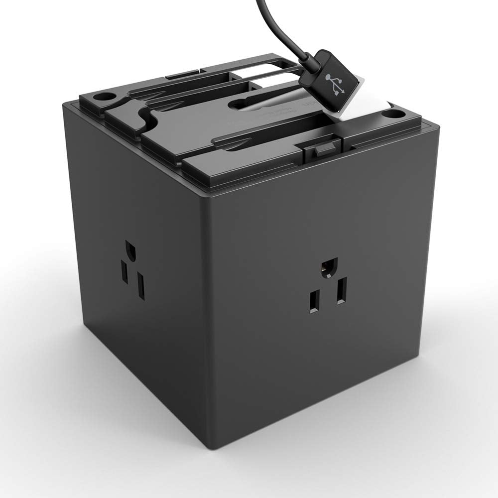 Belkin Power Strip Surge Protector - 4 Multiple Outlets & 4 USB Charger Ports, Cube Outlet Extender for MacBook, iPhone 11/12 Pro Max, Galaxy