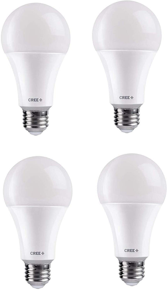 Cree Lighting A19-60W-B1-27K-E26-U4 Basic A19 60W Equivalent LED Bulb (Dimmable) 800 lumens Soft White 2700K 4 Pack