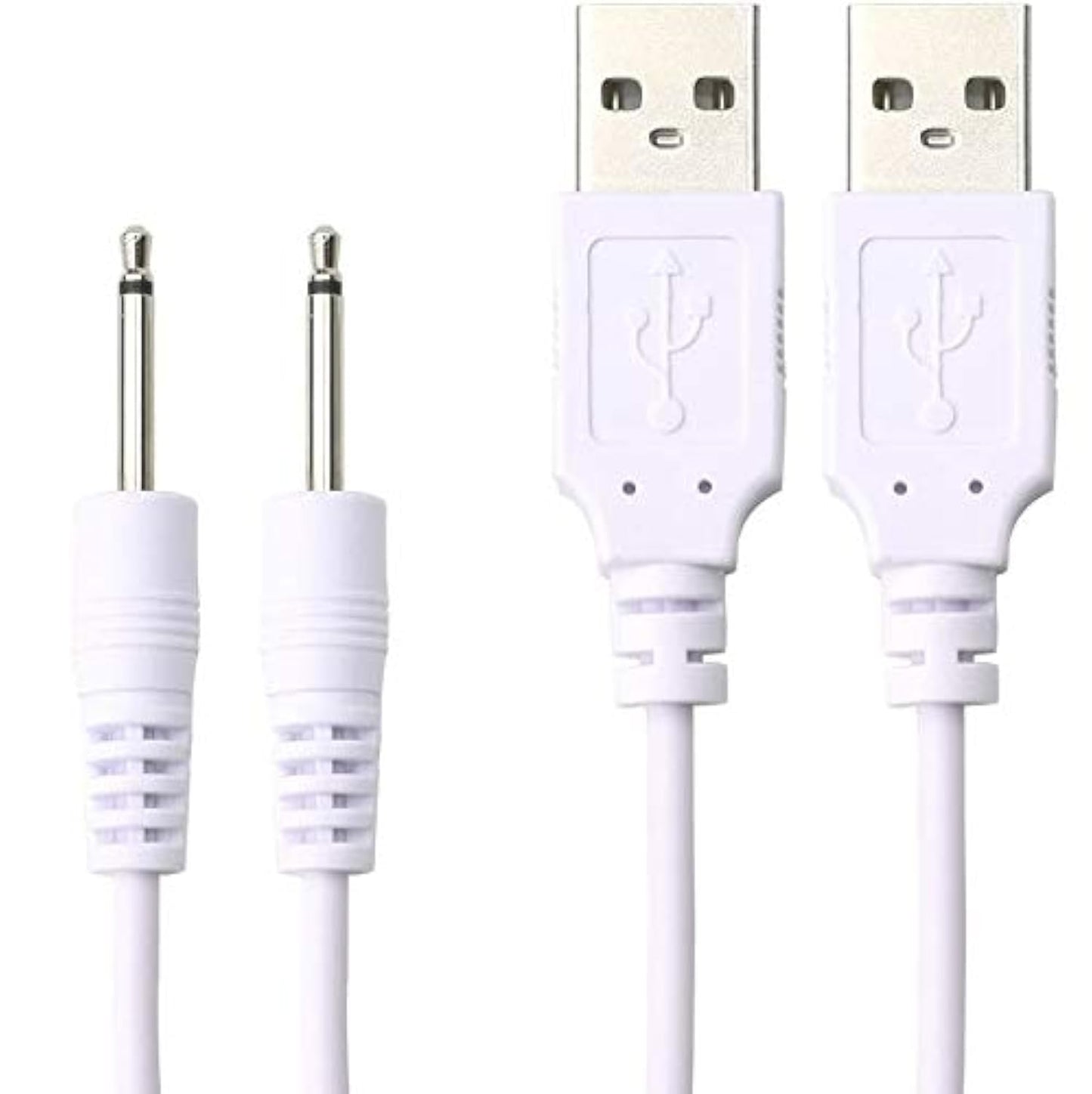 Accessonico DC Charger USB Charging Cable Cord Replacement for Lovense Bullet 2.5 mm (2 Pack)
