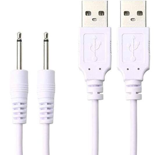 Accessonico DC Charger USB Charging Cable Cord Replacement for Lovense Bullet 2.5 mm (2 Pack)