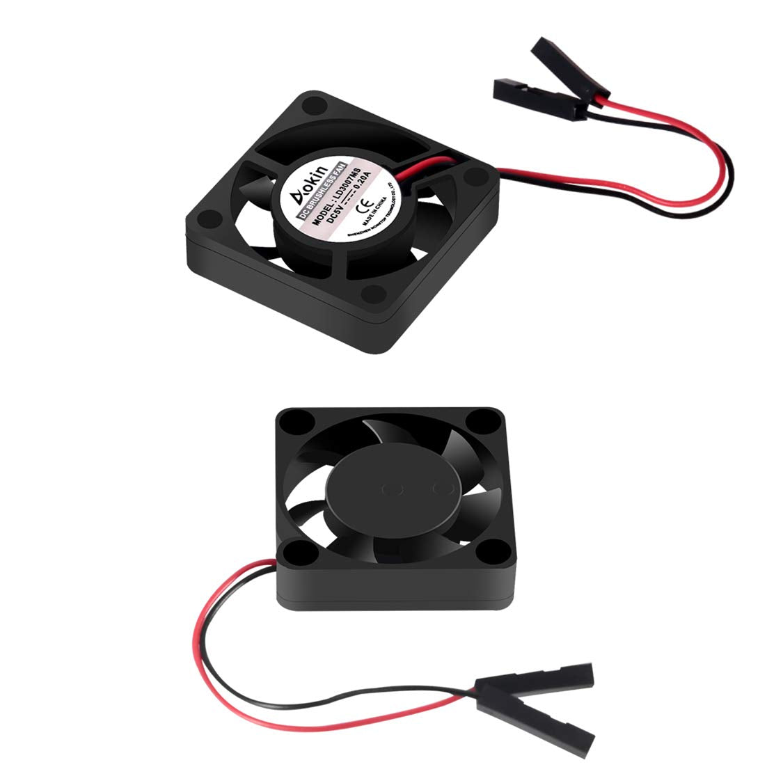 Aokin for Raspberry Pi Cooling Fan DC 5V/3.3V Brushless CPU Cooling Fan with Screws for Raspberry Pi 4 B, 3 B+, 3 B, 2 B, 1 B+, RetroFlag NESPI Case